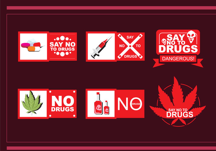 wine weed sign Prohibited nnnn needle Narcotic medicine Marijuana injection death Dangerous danger caution badge alcohol advice addiction 