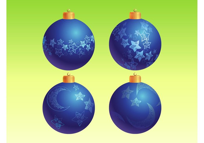 xmas tree ornaments holidays gradient festive element Design pack decorations December christmas blue 
