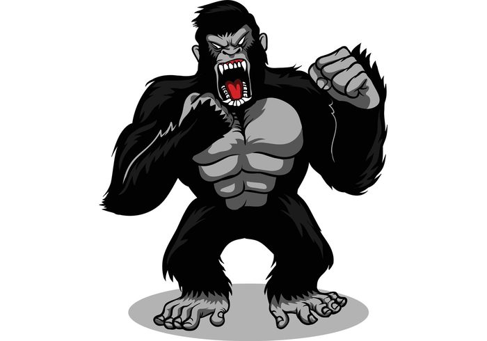 wild animal wild mascot kingkong King kong gorilla mascot gorilla cartoon ape animal mascot animal angry gorilla angry ape angry 