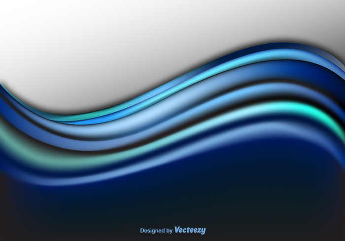 wavy wave water template swirl smooth form flow cyan curve curled curl color blue banner background 