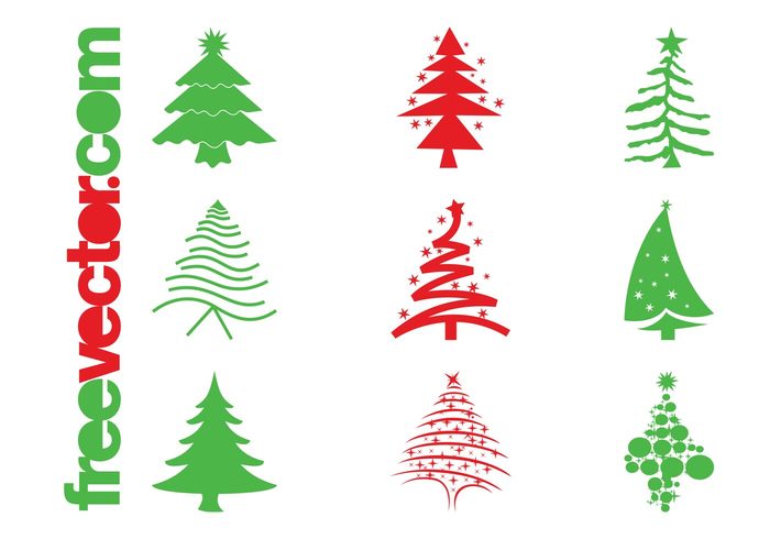 trees tree stylized stars sparkles silhouettes holiday festive evergreen tree christmas celebration celebrate 