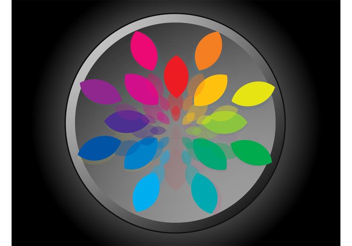 versatile sticker plant petals nature logo icon floral ecology Design footage decal colors colorful 