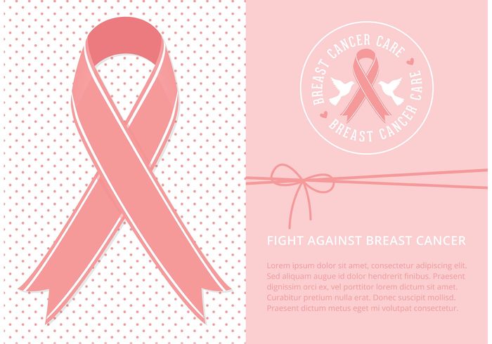 woman's vector symbol self research pink month mastectomy mammogram illustration hope health flyer Fight examination elements design Cure chemotherapy Charity care breast cancer ribbon banner badge awareness 