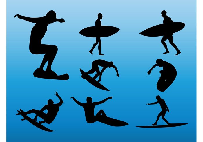 water vacation surfing surf sport silhouettes sea people ocean men man male holiday boards 