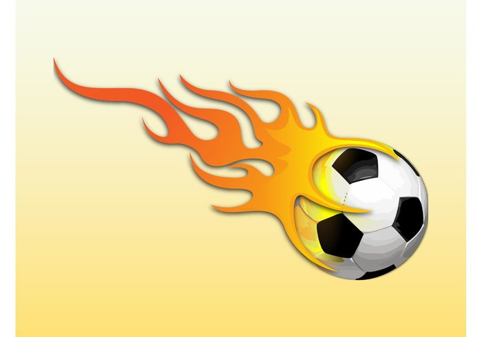 sport soccer ball soccer Match goal game football flames fire burning burn ball 