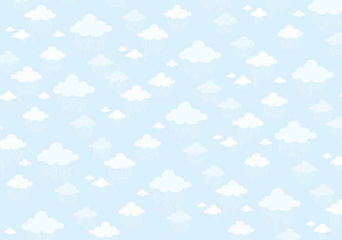 water wallpaper rain pattern ornamental fluffy drops decorative decoration deco clouds blue background 
