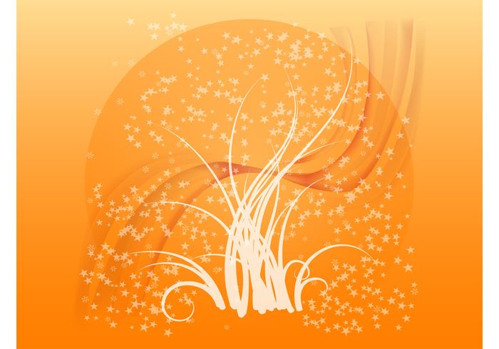 waving stylized stem star plant nature vector lines leaf invitation grass curves curved background vector backdrop abstract 