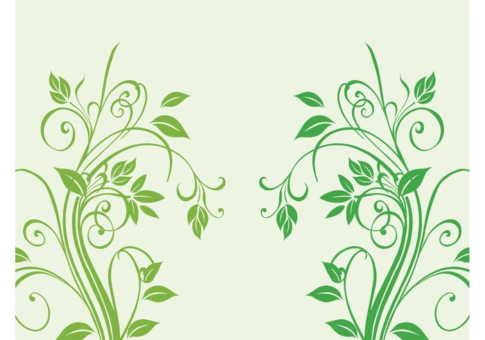 swirls swirling stickers Stems spring silhouettes plants Plant vectors plant nature leaves ecology eco decorative decorations decals 