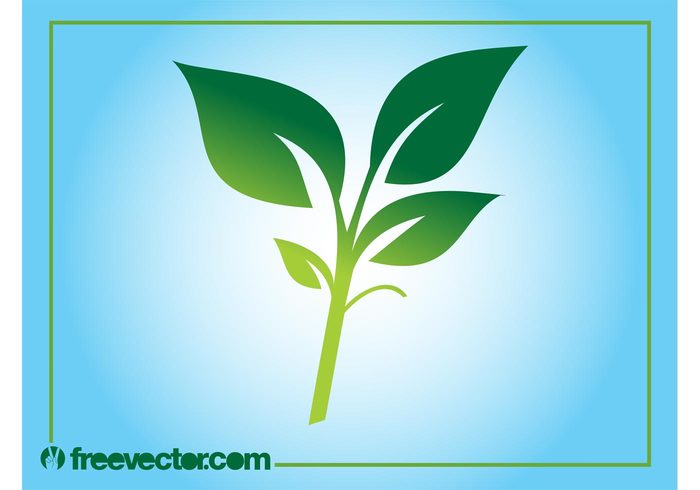 stem silhouette plant nature logo leaves icon flora ecology eco branding 
