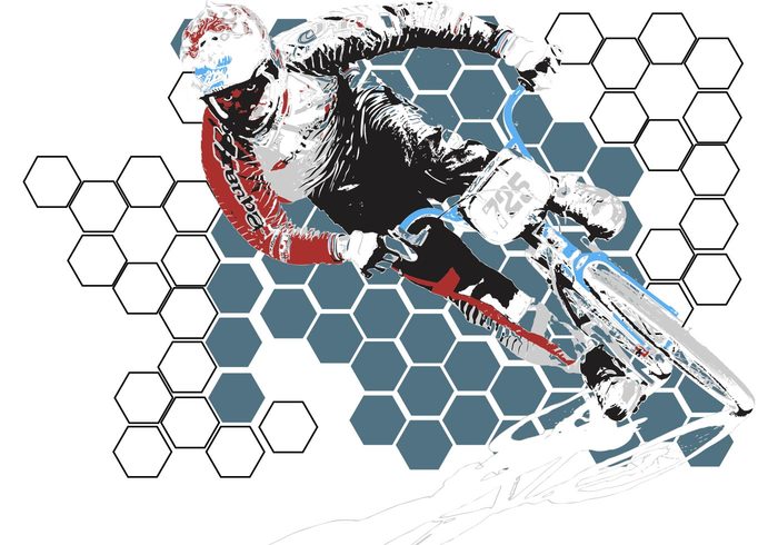 x-games vector USA style sport shape rad olympics honeycomb extreme cycling cool BMX bike bicycle action 