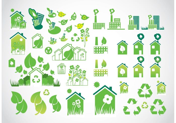 symbol recycling recycle protect nature logo leaf industry icons icon house Green power green globe factory environment ecology ecological  