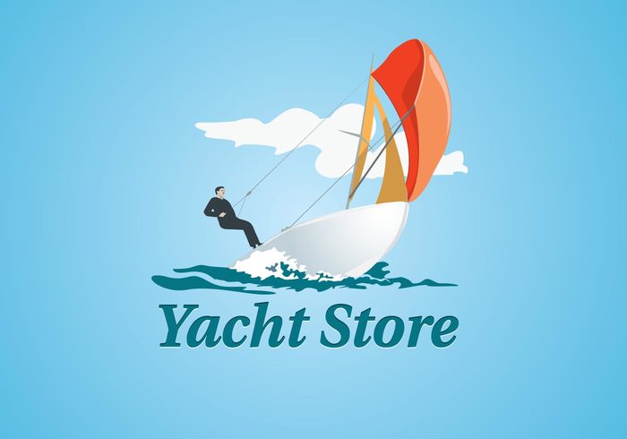 yacht water store sport sea race ocean logo business boating 