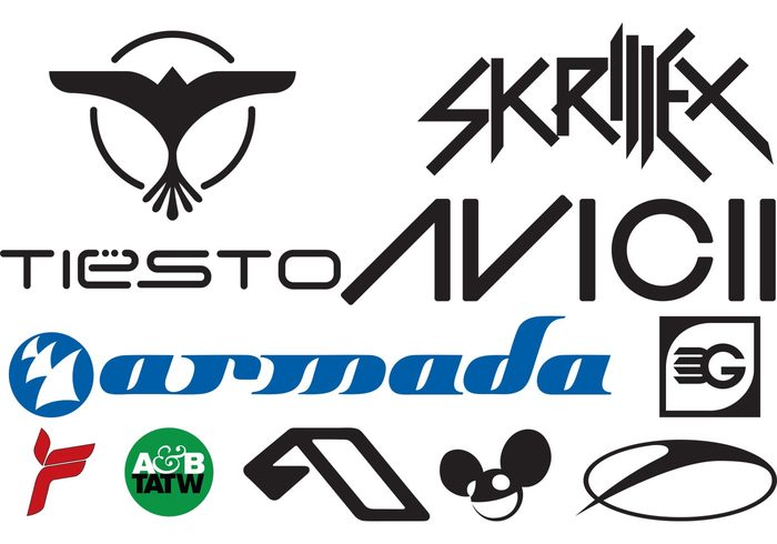 trance musical logo music logo house music electro dub DJ logo DJ 