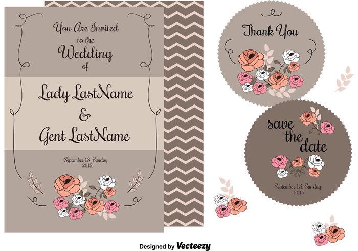 wedding vintage vector template stationery shabby chic save the date roses romantic retro pretty paper love layout label invitation greeting free flowers floral elements design day chic celebration card background 