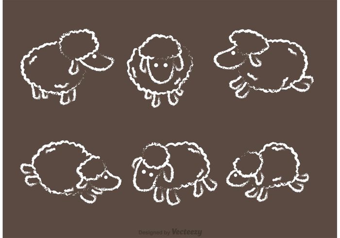 woolly wool sheep isolated sheep cartoon sheep pet mammal Livestock isolated farm Domestic cute country cotton character chalk drawn sheep cattle cartoon animal agriculture 