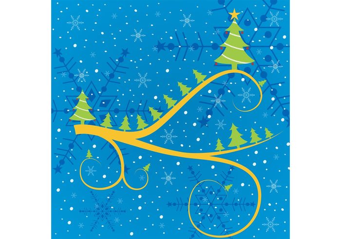 snow new year ice holidays greeting card greeting Den crystal cold christmas tree card 
