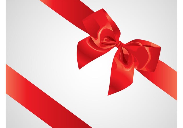 shiny satin ribbon holiday greeting card gift festive decorative decoration christmas celebration Bow vector 