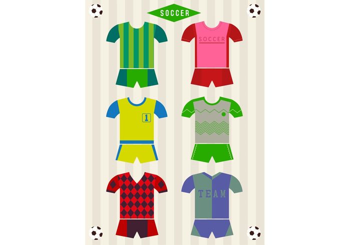 uniforms tshirt sports sport soccer uniform soccer shirt soccer player soccer ball soccer shorts shirts flat colors ball 