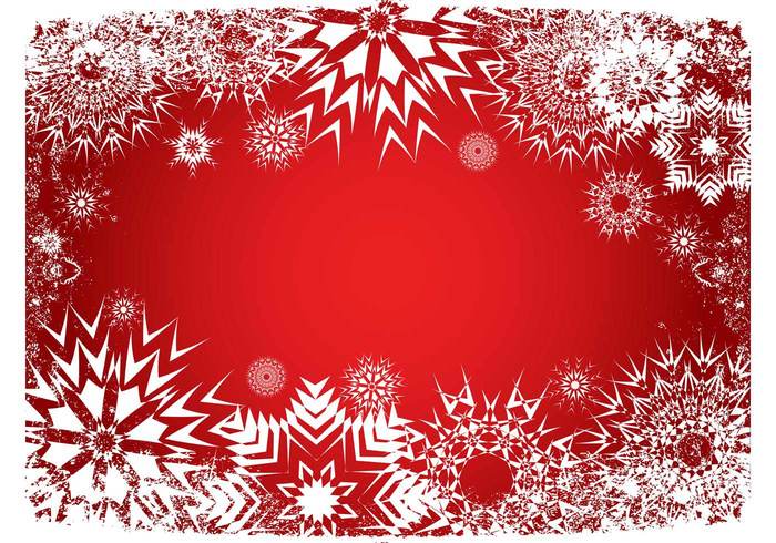 winter weather snowflakes holiday greeting card frozen frost festive detailed decoration cold christmas celebration 