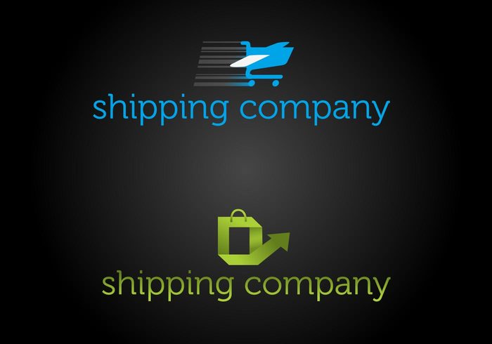 shipping shipment logo freight forwarder forward cargo business box arrow 