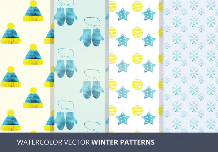 winter patterns winter pattern winter watercolour watercolor vector patterns vector pattern snowflakes snowflake pattern snowflake seamless patterns seamless pattern Patterns pattern painted hat gloves 