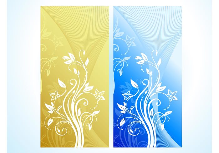 vector design vector art style plants nature grow gradient flowers floral decoration colorful beautiful banners 