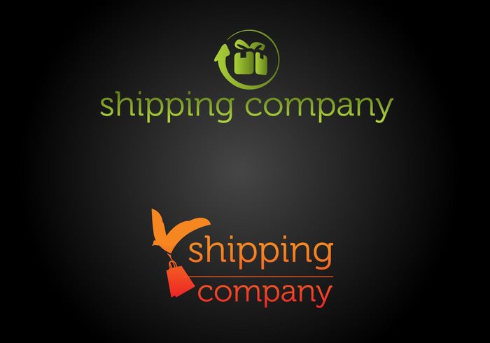 shipping shipment logo vector logo freight forward company cargo box bird 
