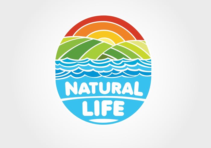 water sun seas natural misc logo life illustration free logo abstract 