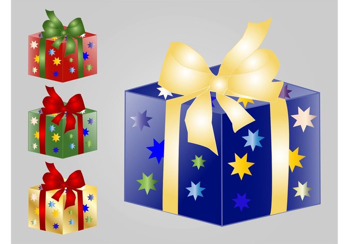 wrapping paper Tradition stars shiny ribbons presents icons holiday christmas celebration boxes bows  