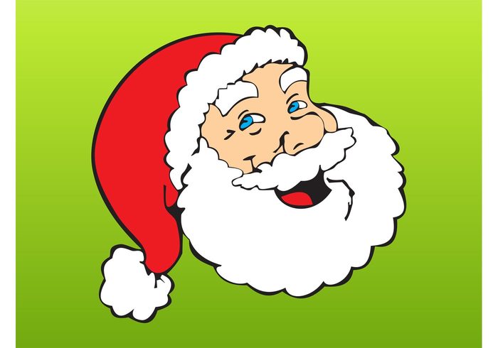 smiling Smile santa claus portrait holidays hat festive face christmas character celebration cartoon beard 