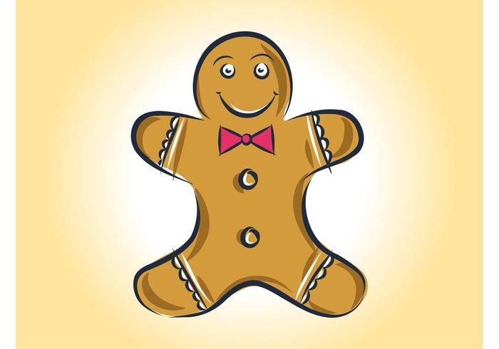 sweet Smile holiday happy hand drawn gingerbread festive Cookie christmas character bake 