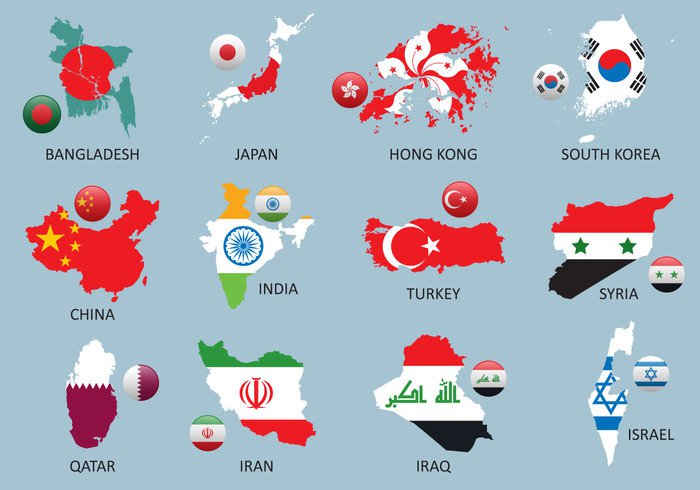 vector turkey silhouette Saudi outline map korea japan israel iraq iran india illustration Hong Kong geography flag country continent china Cartography border bangladesh map bangladesh background asia arabia arab 