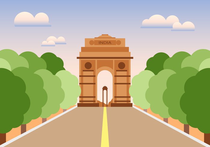 vector travel traditional tourism religion proud Pride Patriotism patriotic nationality national monument landmark indian india gate india Independence illustration holiday historical gateway gate freedom Destination culture country background Asian asia architecture ancient 
