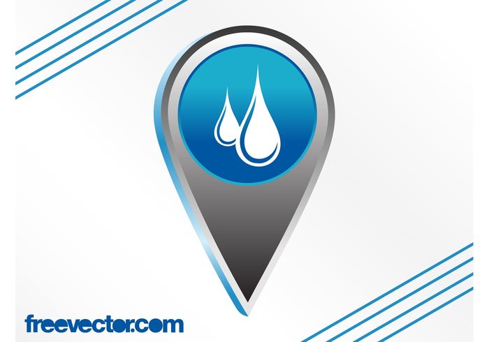 water shiny rain pointer nature logo Location pointer liquid icon drops 