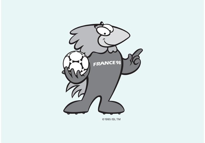 world sports soccer rooster mascot france Footix football Fifa cup character 1998 fifa world cup mascot 1998 