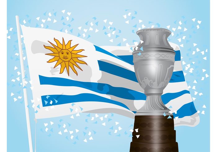 victory uruguay trophy sports soccer party joy futbol football cup country confetti competition celebration 
