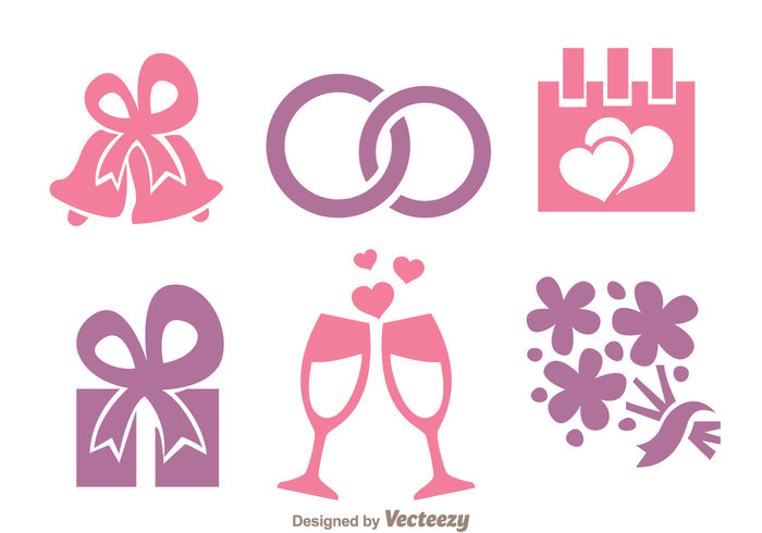 wedding bells wedding ring purple pink party love happy gift flower drink calendar 