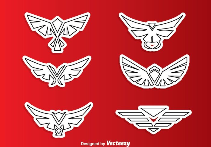 wing symmetric symbol outline medal logo line hawk outline hawk logos hawk logo hawk geometric fly emblem eagle bird outline bird logo  