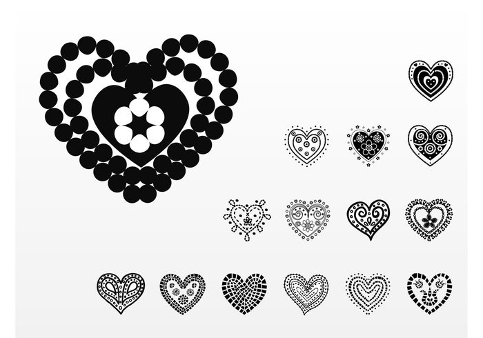 swirls romantic romance love heart shaped hand drawn girly girlfriend flower floral dots dating celebration boyfriend birthday 