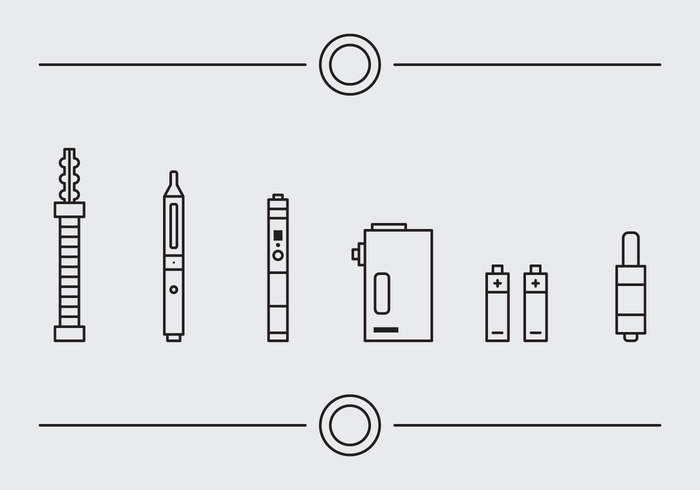 vaporizer Vapor vaping vape tank lifestyle icon e-liquid e-cig device battery  