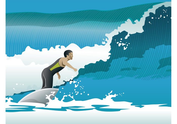 waves water surfing Surfer graphics Surf vector surf board sports ocean fitness exercise competition athlete 