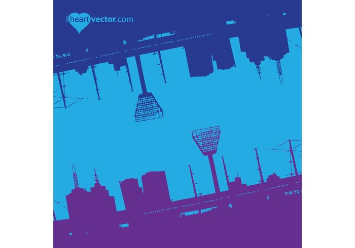 vector background urban travel town towers Tower vector real estate Property office city business blue architecture 