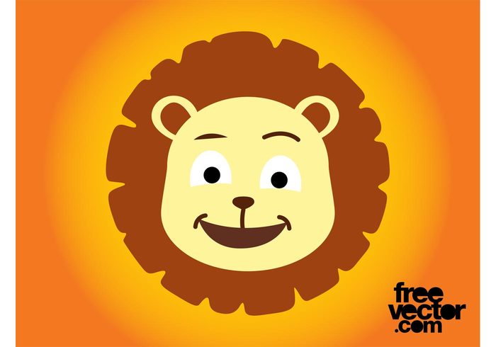 wilderness wild Smile mascot mane lion happy comic character cartoon Big cat animal 