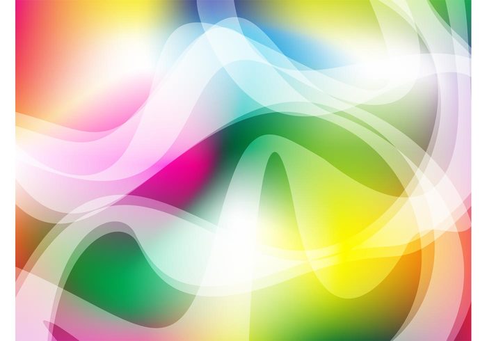 wave Vector composition swoosh swirl shapes rainbow motion liquid light flow colorful bright birthday abstract 