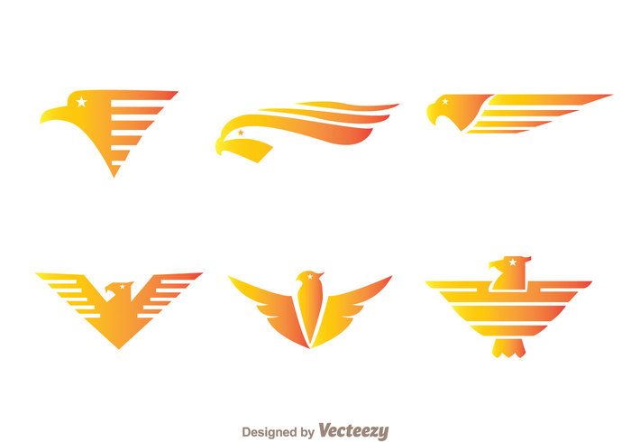 wing symbol star shape logo line head hawk logos hawk logo hawk gradient fly emblem eagle birds bird logo 