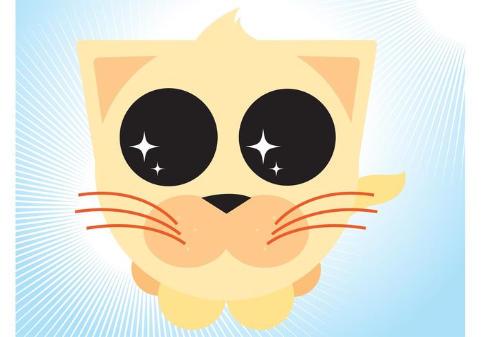 whiskers tail sweet pet kitty kawaii game friendly eyes ears Comic Book character cat cartoon baby animal 