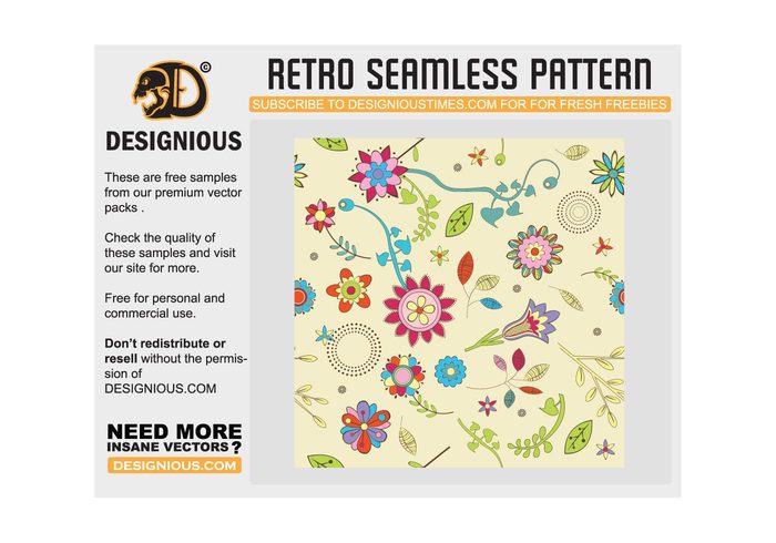 retro pattern Patterns flowers floral pattern 
