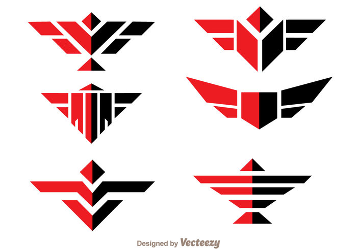 wing symmetric shape red power medal logo line hawk logos hawk logo hawk geometric fly emble black bird logo bid animal  