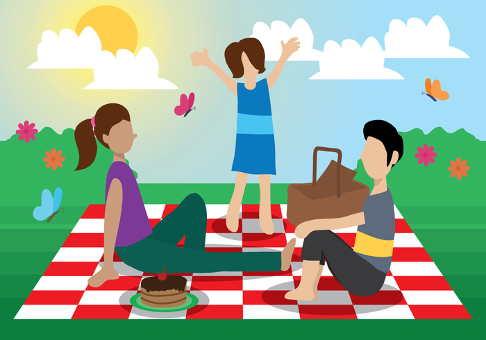 picnic blanket picnic people park mother love leisure illustration holiday garden fun food father family picnic family drawing children 