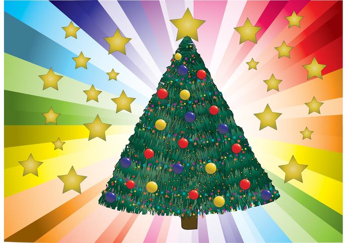 tree Tradition sunburst stars Real new year lights invitation home holiday greeting decoration decorated christmas tree celebration card balls Artificial 